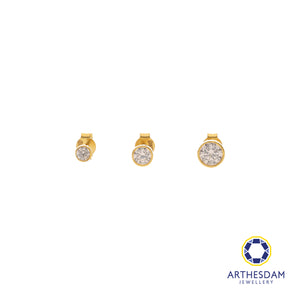 Arthesdam Jewellery 916 Gold Solitaire Bezel Earring