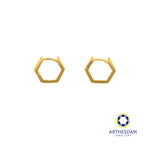 Arthesdam Jewellery 916 Gold Hexagon Hoop Earring