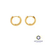 Arthesdam Jewellery 916 Gold Sandblasted Hoop Earring