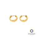 Arthesdam Jewellery 916 Gold Sandblasted Hoop Earring