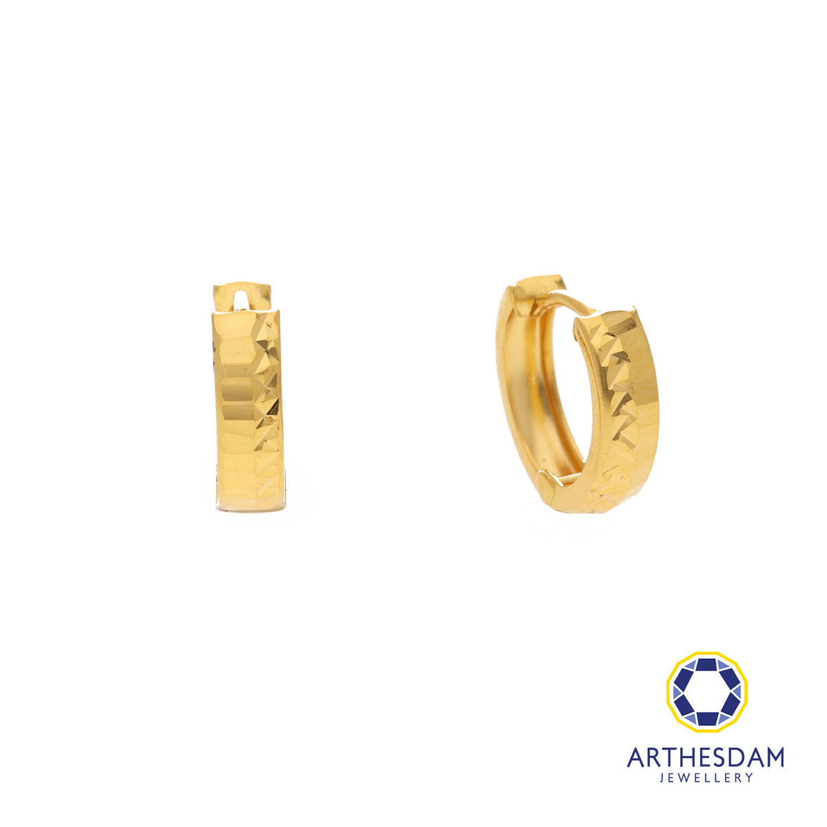 Arthesdam Jewellery 916 Gold Dual Elegance Hoop Earring