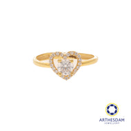 Arthesdam Jewellery 916 Gold Romantic Heart Solitaire Ring