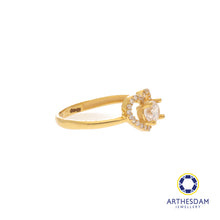 Load image into Gallery viewer, Arthesdam Jewellery 916 Gold Romantic Heart Solitaire Ring
