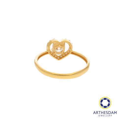 Arthesdam Jewellery 916 Gold Romantic Heart Solitaire Ring