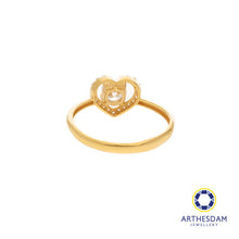 Load image into Gallery viewer, Arthesdam Jewellery 916 Gold Romantic Heart Solitaire Ring
