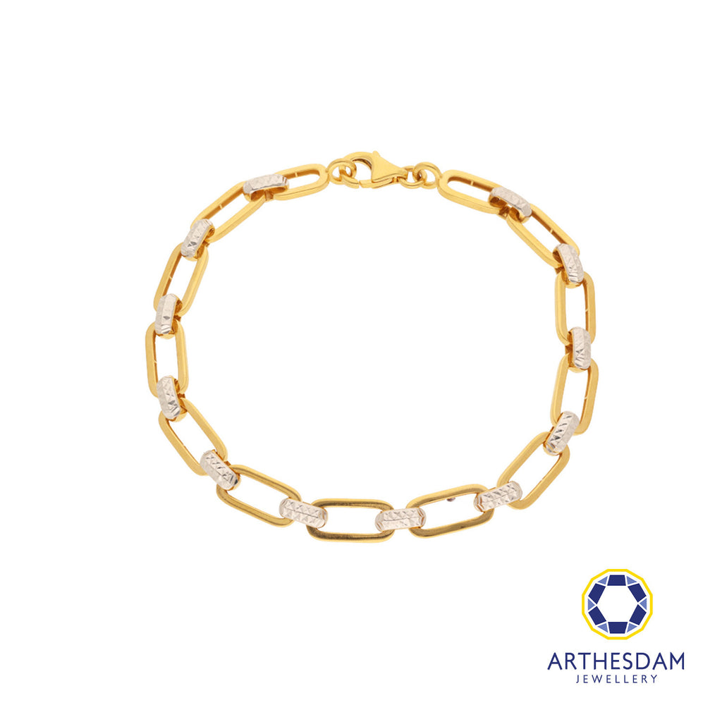 Arthesdam Jewellery 916 Gold Harmony Two-toned Link Bracelet