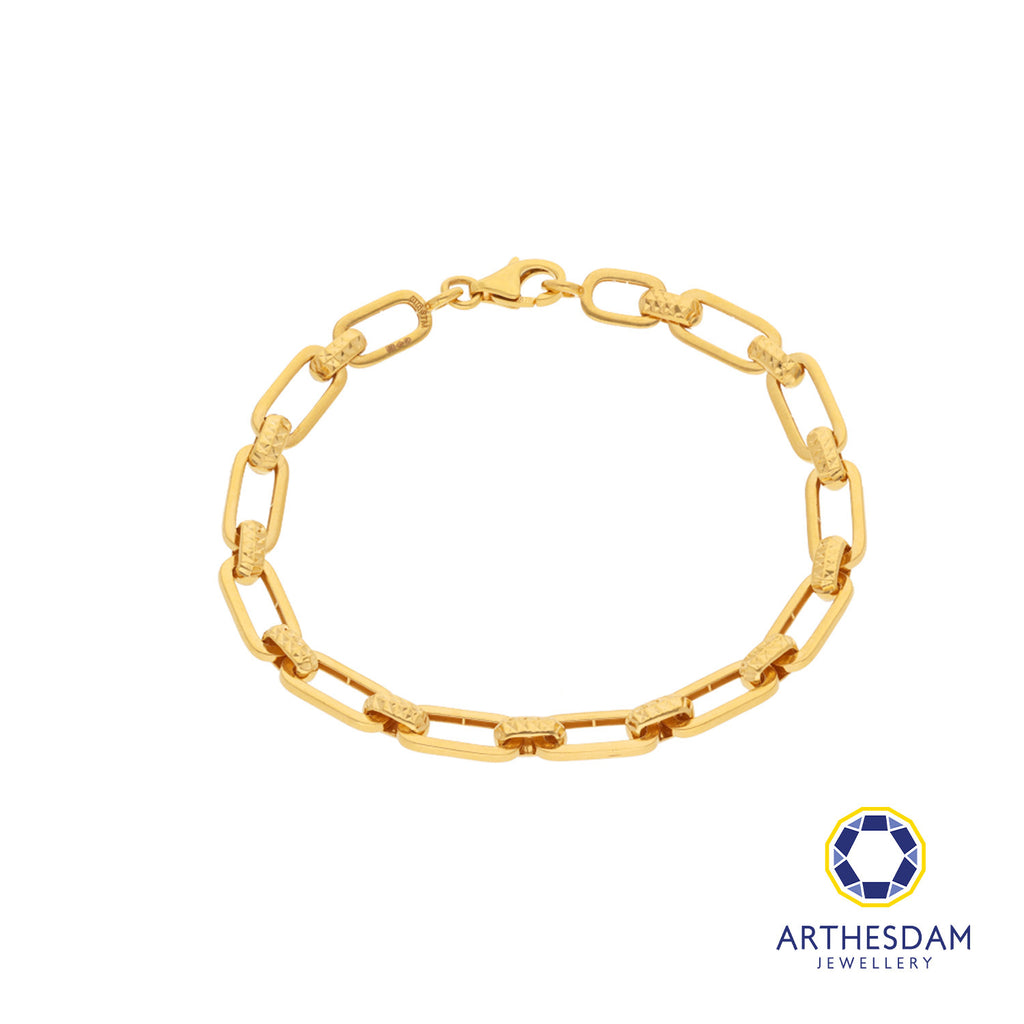 Arthesdam Jewellery 916 Gold Harmony Two-toned Link Bracelet
