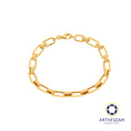 Arthesdam Jewellery 916 Gold Harmony Two-toned Link Bracelet