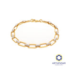 Arthesdam Jewellery 916 Gold Harmony Two-toned Link Bracelet