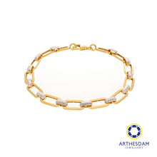 Load image into Gallery viewer, Arthesdam Jewellery 916 Gold Harmony Two-toned Link Bracelet
