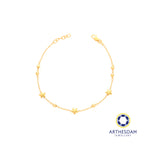 Arthesdam Jewellery 916 Gold Petite Star and Ball Bracelet