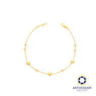 Arthesdam Jewellery 916 Gold Petite Star and Ball Bracelet
