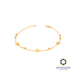 Arthesdam Jewellery 916 Gold Petite Star and Ball Bracelet