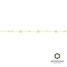 Load image into Gallery viewer, Arthesdam Jewellery 916 Gold Petite Star and Ball Bracelet
