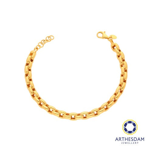 Arthesdam Jewellery 916 Gold Box Link Chain Bracelet