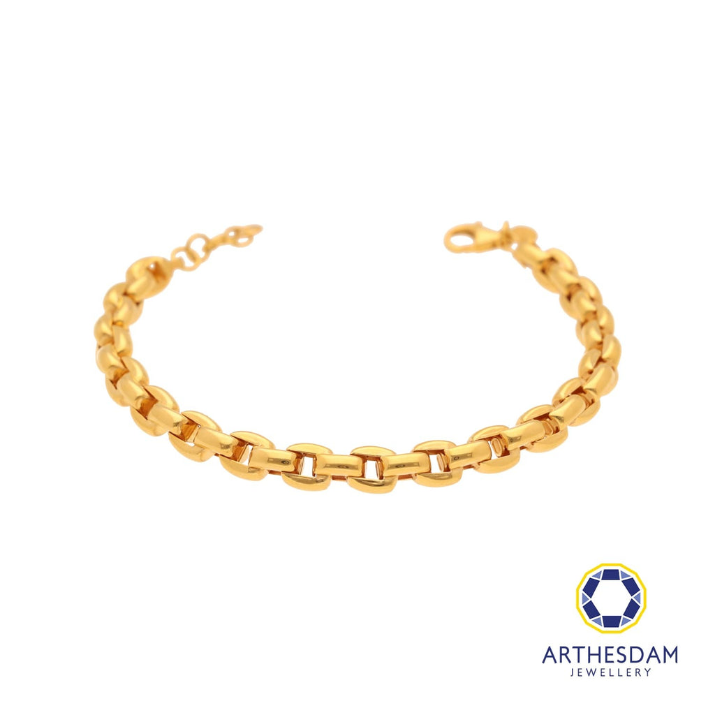 Arthesdam Jewellery 916 Gold Box Link Chain Bracelet