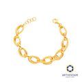 Arthesdam Jewellery 916 Gold Oval Double Faceted Links Bracelet