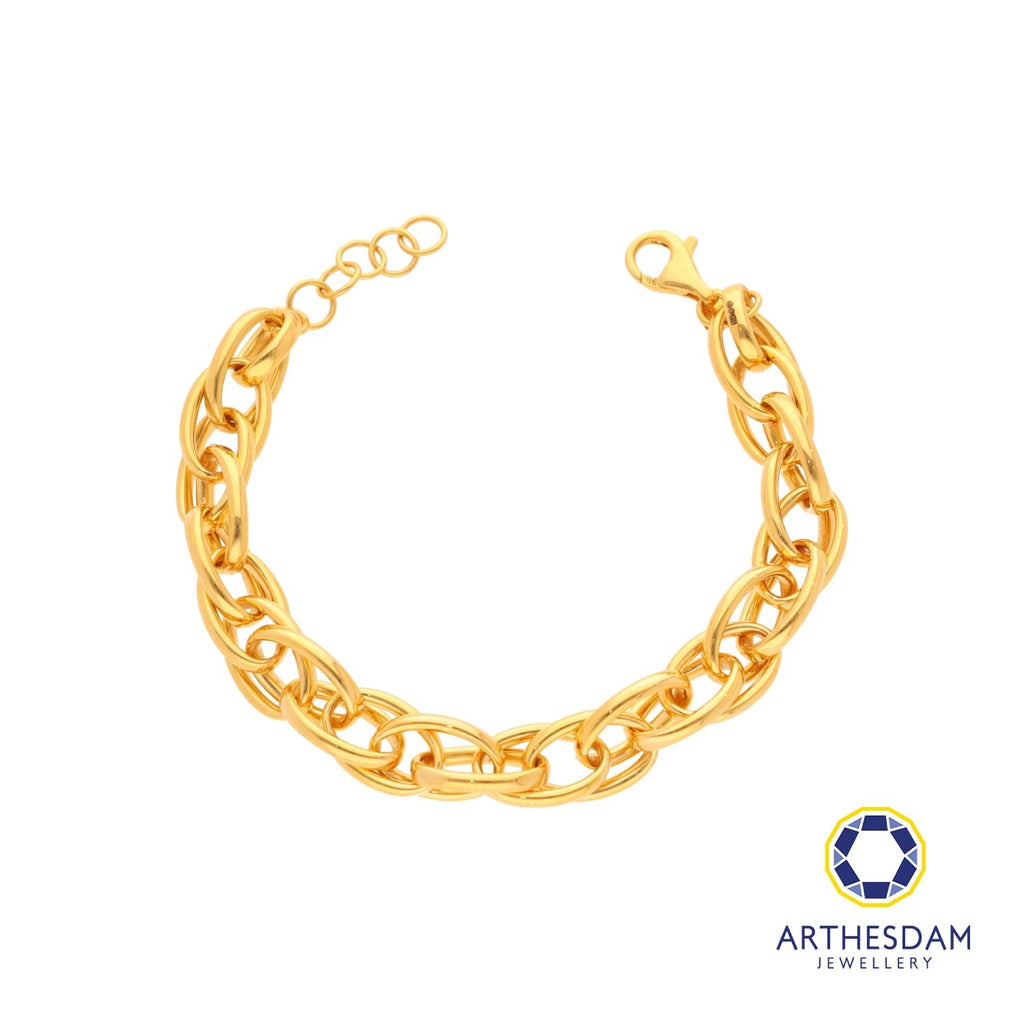 Arthesdam Jewellery 916 Gold Intertwined Oval Links Bracelet