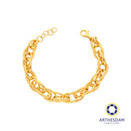 Arthesdam Jewellery 916 Gold Intertwined Oval Links Bracelet