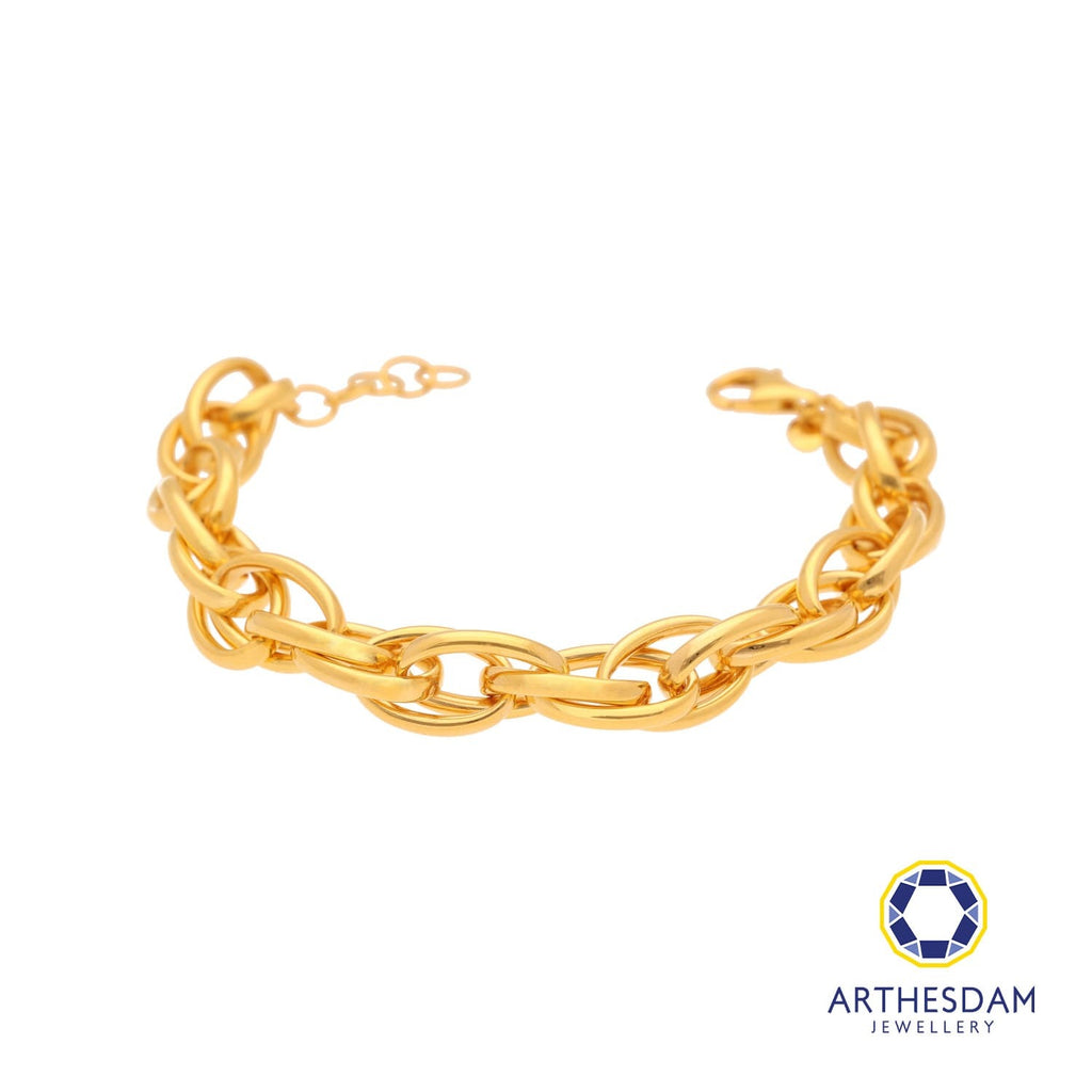 Arthesdam Jewellery 916 Gold Intertwined Oval Links Bracelet