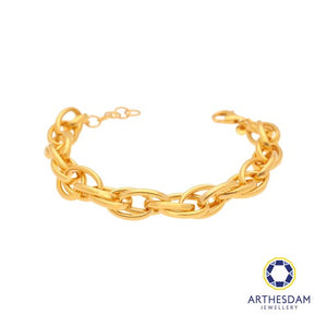 Arthesdam Jewellery 916 Gold Intertwined Oval Links Bracelet