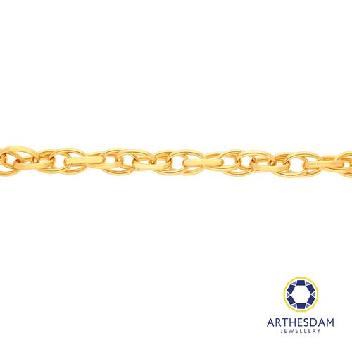 Arthesdam Jewellery 916 Gold Intertwined Oval Links Bracelet