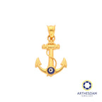 Arthesdam Jewellery 916 Gold Anchor Evil Eye Pendant