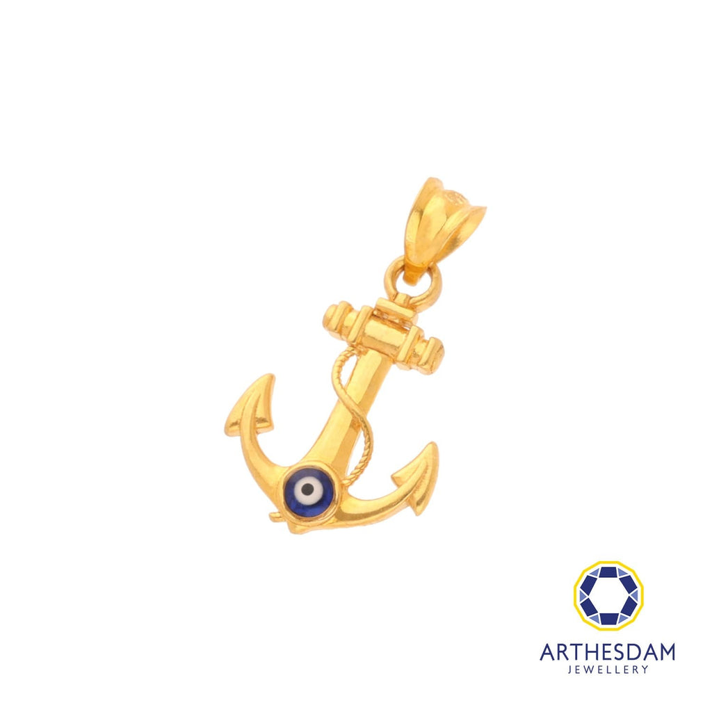 Arthesdam Jewellery 916 Gold Anchor Evil Eye Pendant