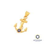 Arthesdam Jewellery 916 Gold Anchor Evil Eye Pendant
