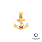 Arthesdam Jewellery 916 Gold Anchor Evil Eye Pendant