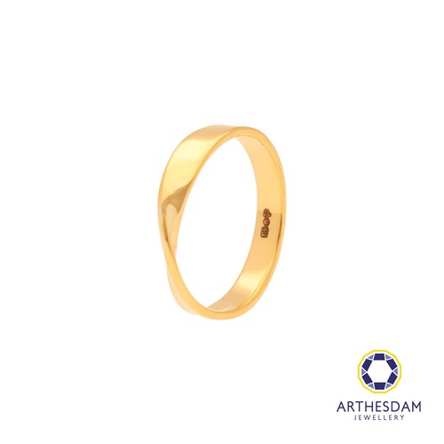 Arthesdam Jewellery 916 Gold Ribbon Twist Ring