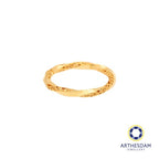 Arthesdam Jewellery 916 Gold Twisted Wave Engraved Ring