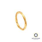 Arthesdam Jewellery 916 Gold Twisted Wave Engraved Ring