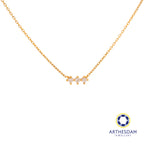 Arthesdam Jewellery 916 Gold Minimalist Three Stone Necklace