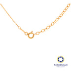 Arthesdam Jewellery 916 Gold Minimalist Three Stone Necklace