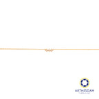 Arthesdam Jewellery 916 Gold Minimalist Three Stone Necklace