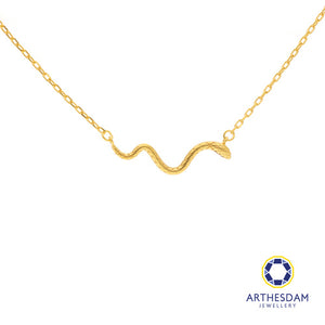 Arthesdam Jewellery 916 Gold Wavy Snake Necklace