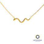 Arthesdam Jewellery 916 Gold Wavy Snake Necklace