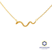Load image into Gallery viewer, Arthesdam Jewellery 916 Gold Wavy Snake Necklace

