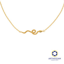Load image into Gallery viewer, Arthesdam Jewellery 916 Gold Loopy Snake Necklace

