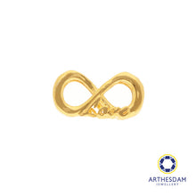 Load image into Gallery viewer, Arthesdam Jewellery 916 Gold Infinity Love Spacer Charm
