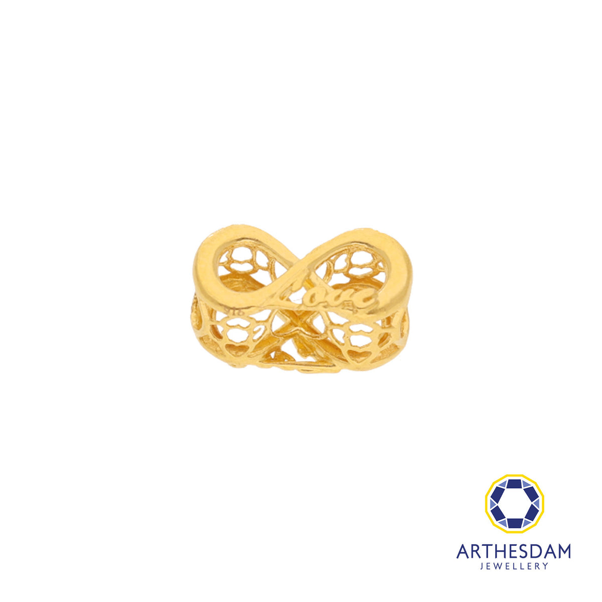 Arthesdam Jewellery 916 Gold Infinity Love Spacer Charm