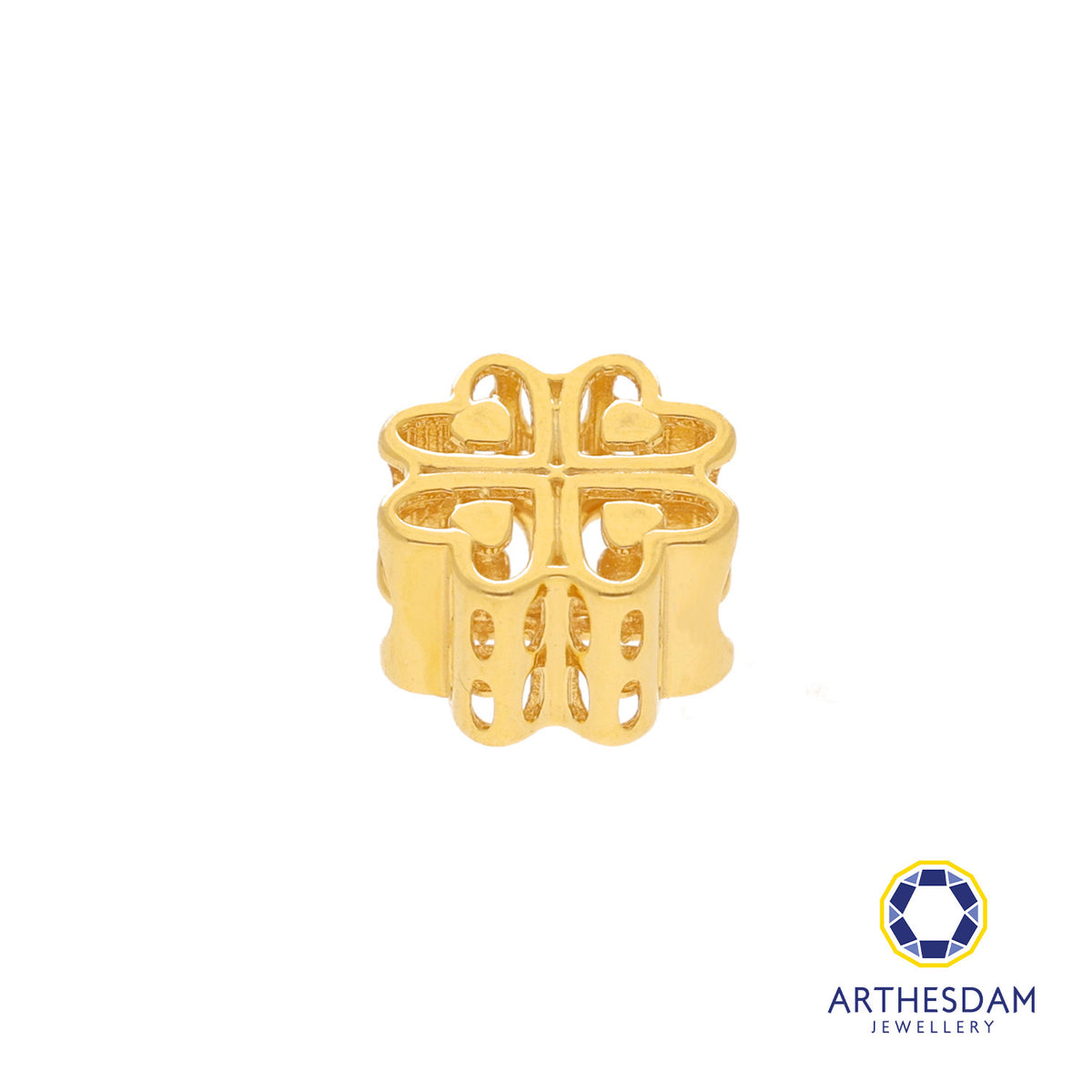 Arthesdam Jewellery 916 Gold Four Heart Clover Spacer Charm