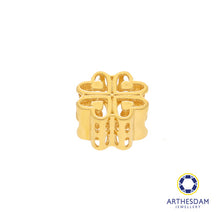 Load image into Gallery viewer, Arthesdam Jewellery 916 Gold Four Heart Clover Spacer Charm
