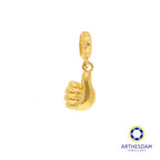 Arthesdam Jewellery 916 Gold Thumbs Up Charm