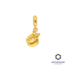 Load image into Gallery viewer, Arthesdam Jewellery 916 Gold Finger Heart Charm
