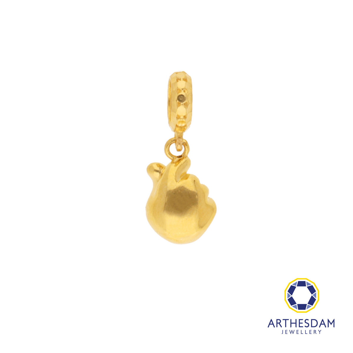 Arthesdam Jewellery 916 Gold Finger Heart Charm