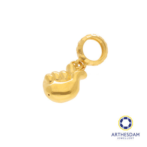 Arthesdam Jewellery 916 Gold Finger Heart Charm