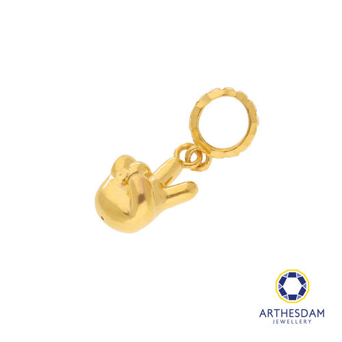 Arthesdam Jewellery 916 Gold Peace Fingers Charm