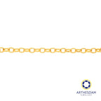 Arthesdam Jewellery 916 Gold Faceted Round Link Bracelet